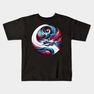 Galactic Voyage: Nebula Arc Kids T-Shirt